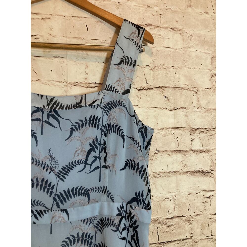 Rachel Rachel Roy Midi Dress Womens 14 Blue Floral Babydoll Square Neck Flowy - Picture 6 of 16